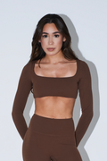 DAHLIA TOP - BROWN