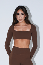 DAHLIA TOP - BROWN