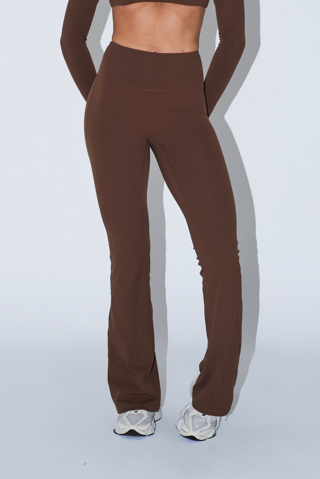DAHLIA FLARE LEGGINGS - BROWN