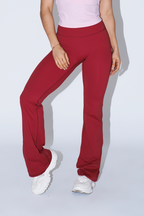 FLARE LEGGINGS - CHERRY