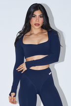 FORM TOP - NAVY BLUE