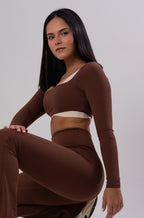 DAHLIA TOP - BROWN