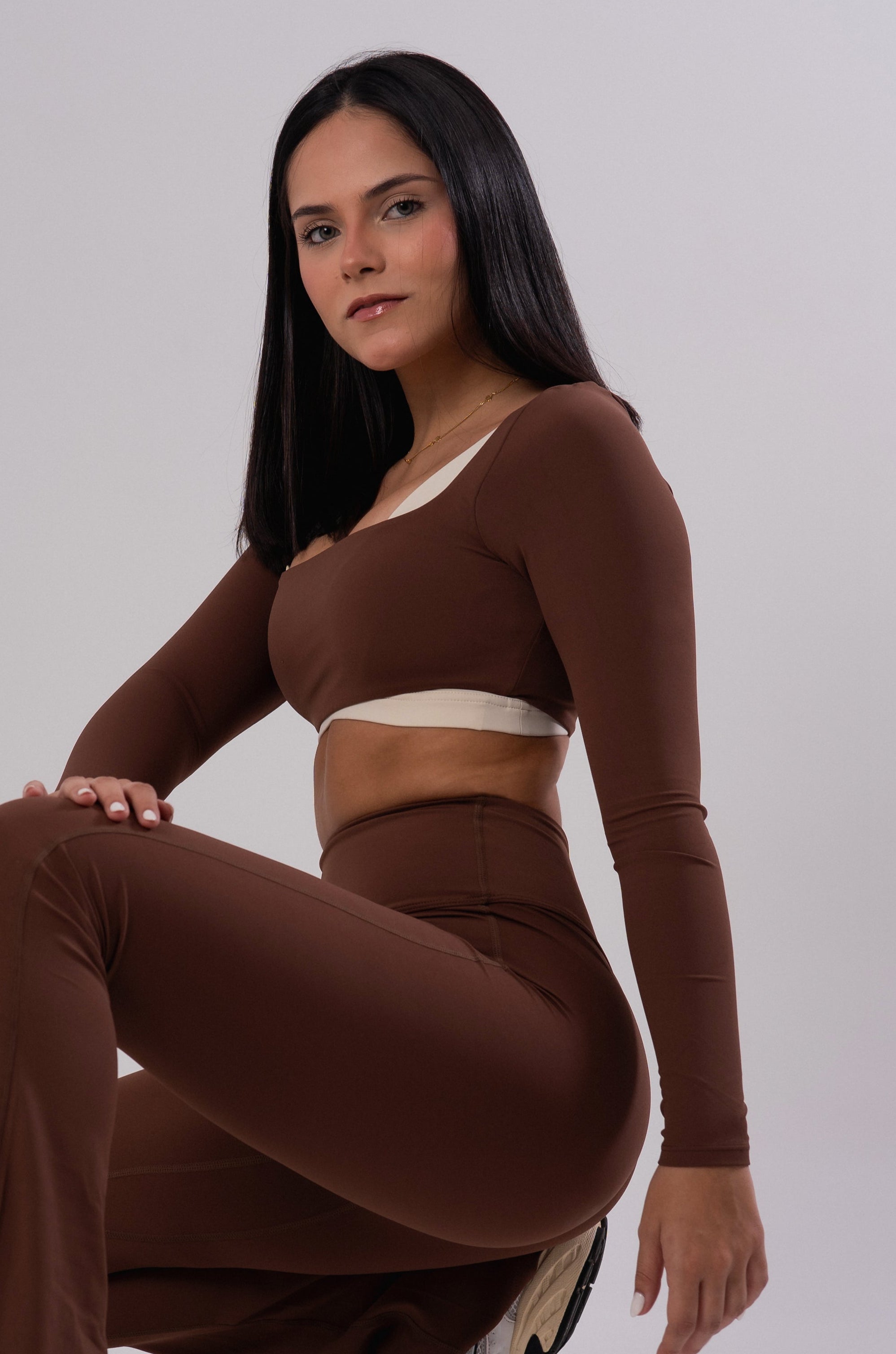 DAHLIA TOP - BROWN
