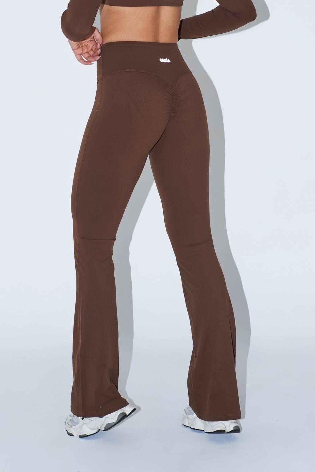 DAHLIA FLARE LEGGINGS - BROWN