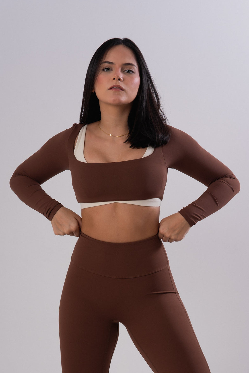 DAHLIA TOP - BROWN