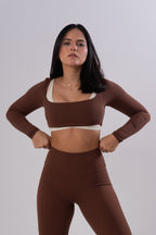 DAHLIA TOP - BROWN