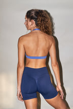 V SEAMLESS SHORTS - BLUE