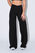 V WIDE LEG - BLACK