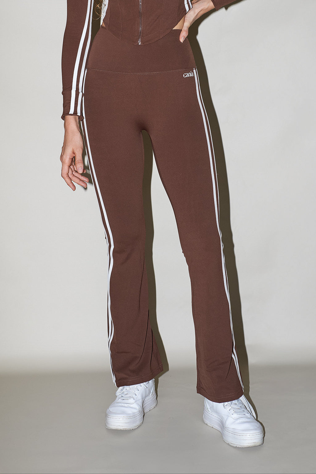 LEIA FLARE LEGGINGS - BROWN
